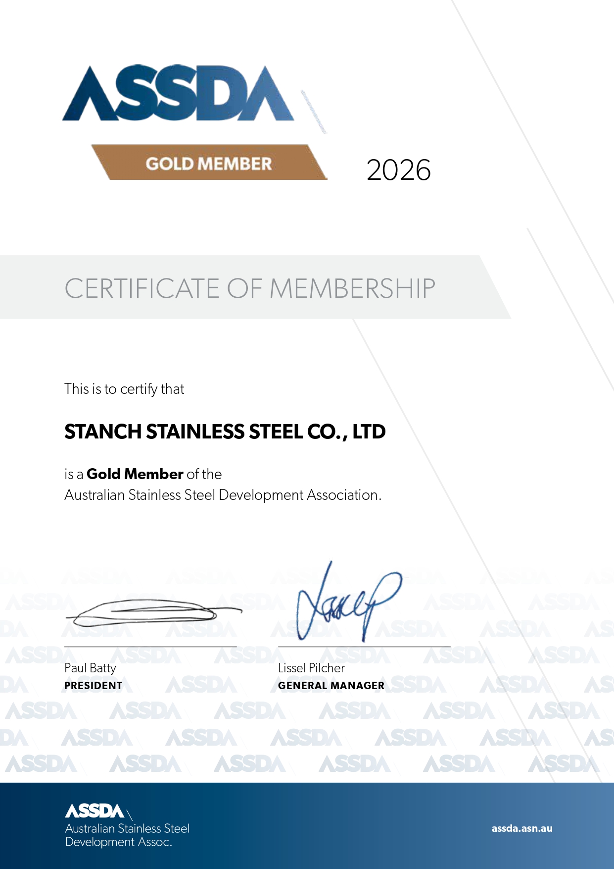 STANCH 2026 GOLD ASSDA Member Certificate_page-0001